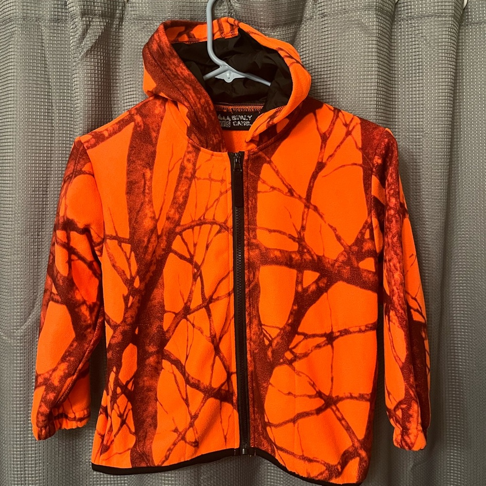 Kids Orange Camouflage Hoodie